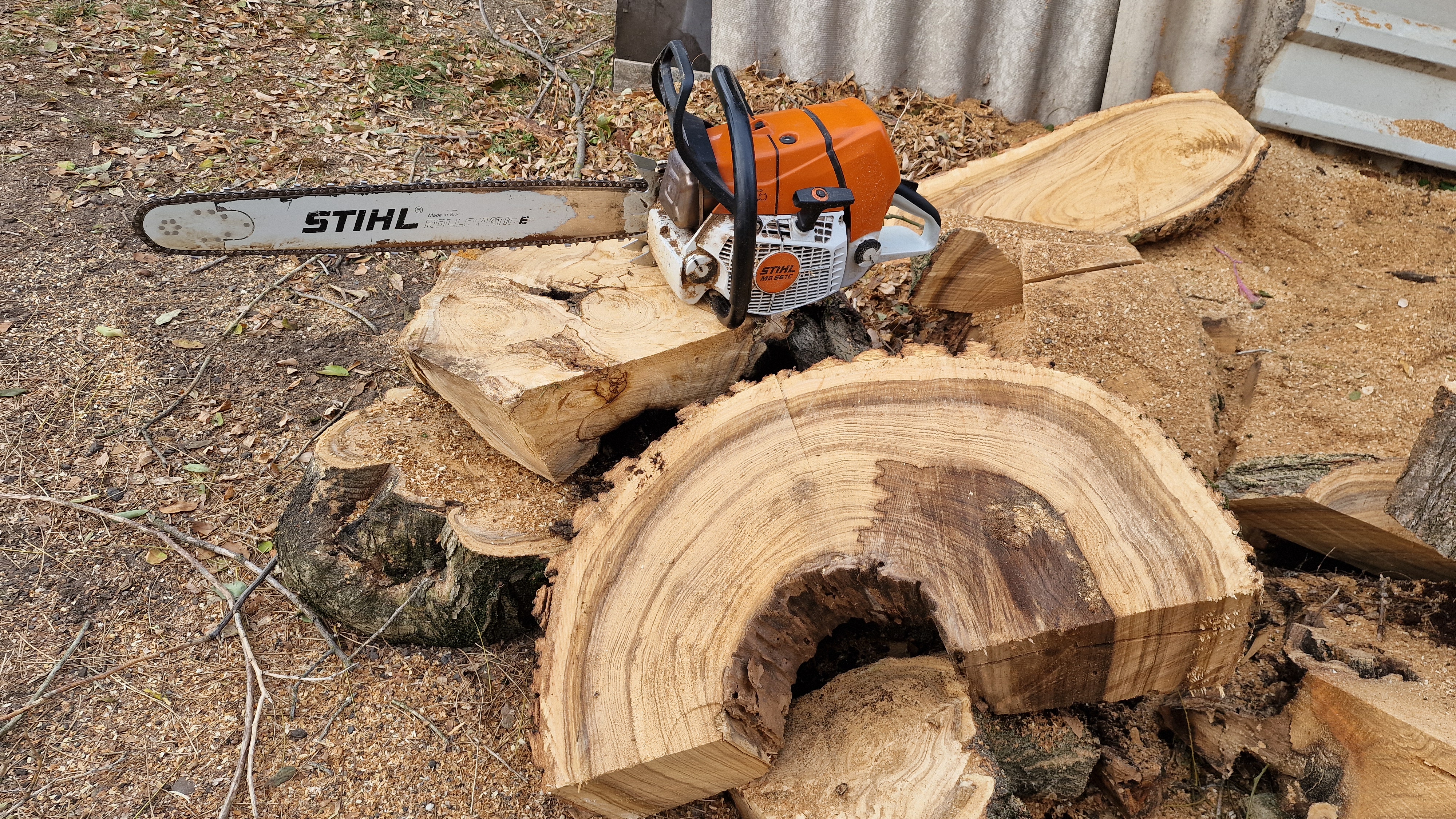 STIHL láncfűrész favágás után